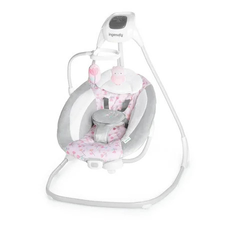 Ingenuity SimpleComfort Multi-Direction Compact Baby Swing with Vibrating Seat, For Infants, Unisex - Cassidy (Pink) | Walmart (US)