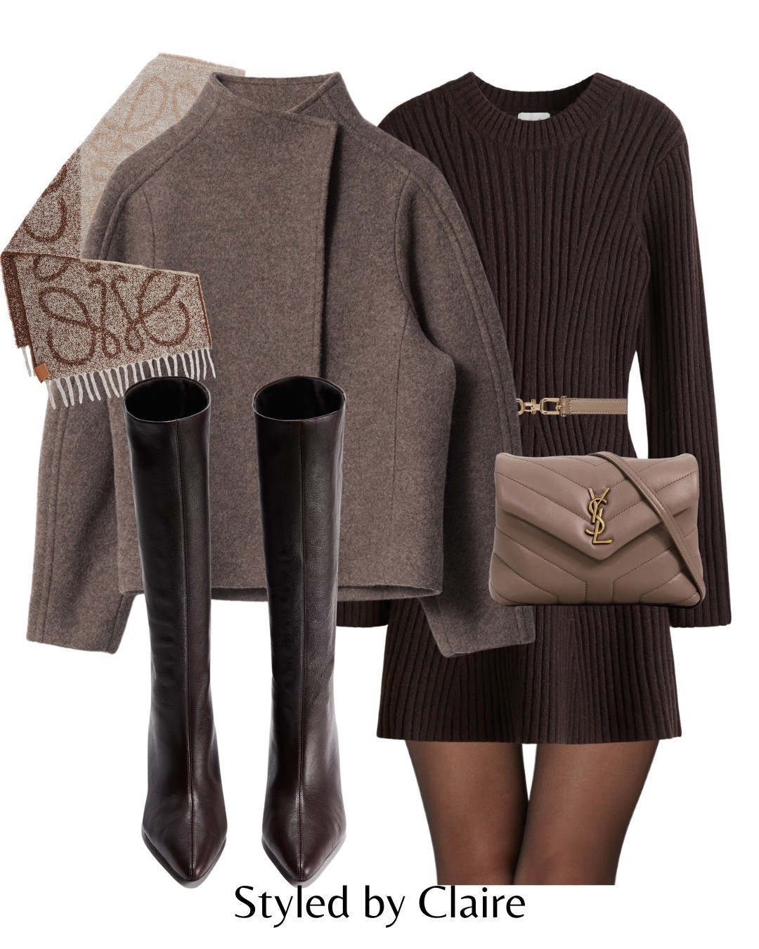 A DREAMY wool jacket🐻
Tags: rib knit mini dress H&M asymmetric taupe brown coat other stories knee high boots belt leather scarf bag fashion autumn winter transitional inspo outfit ideas city break capsule wardrobe office work wear Christmas markets 

#LTKstyletip #LTKwinter #LTKshoes