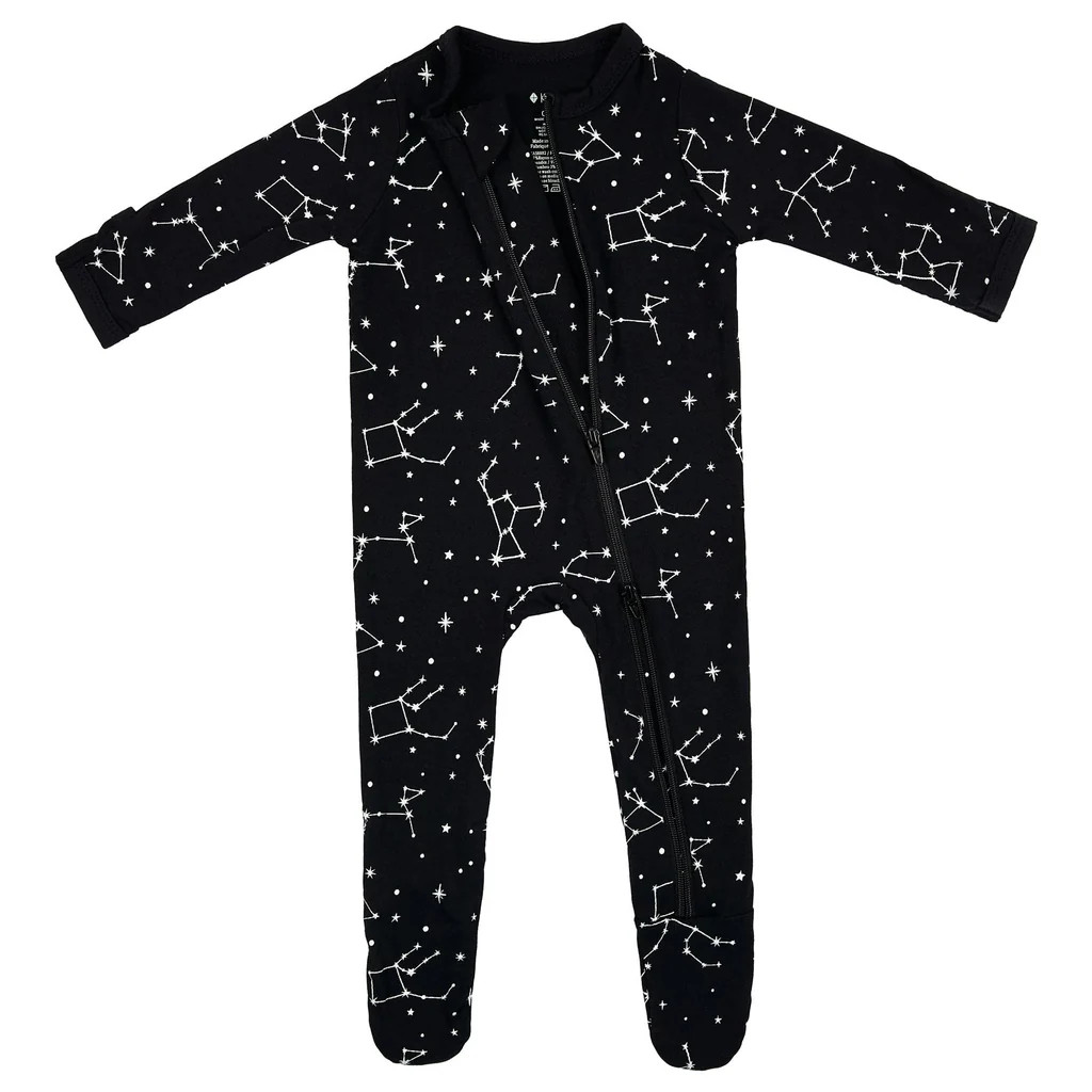 Zippered Footie in Midnight Constellation | Kyte BABY