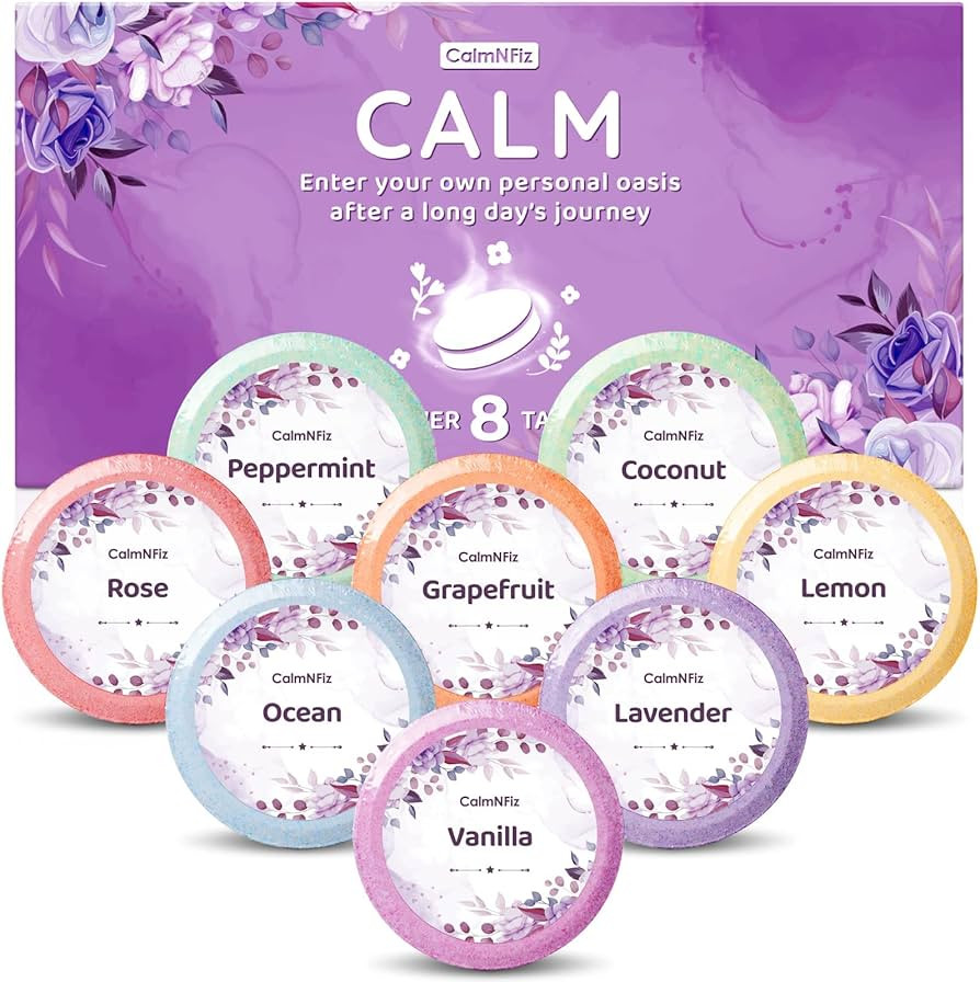 CalmNFiz Shower Steamers Aromatherapy 8 Pack Bath Bombs Essential Oil Self Care Mother's Day, Bir... | Amazon (US)