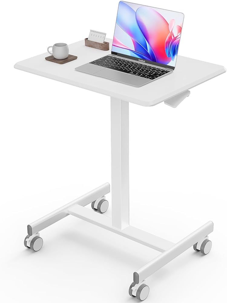 Sweetcrispy Mobile Small Stading Desk - Sit Stand Desk, Portable Rolling Laptop Desk with Lockabl... | Amazon (US)