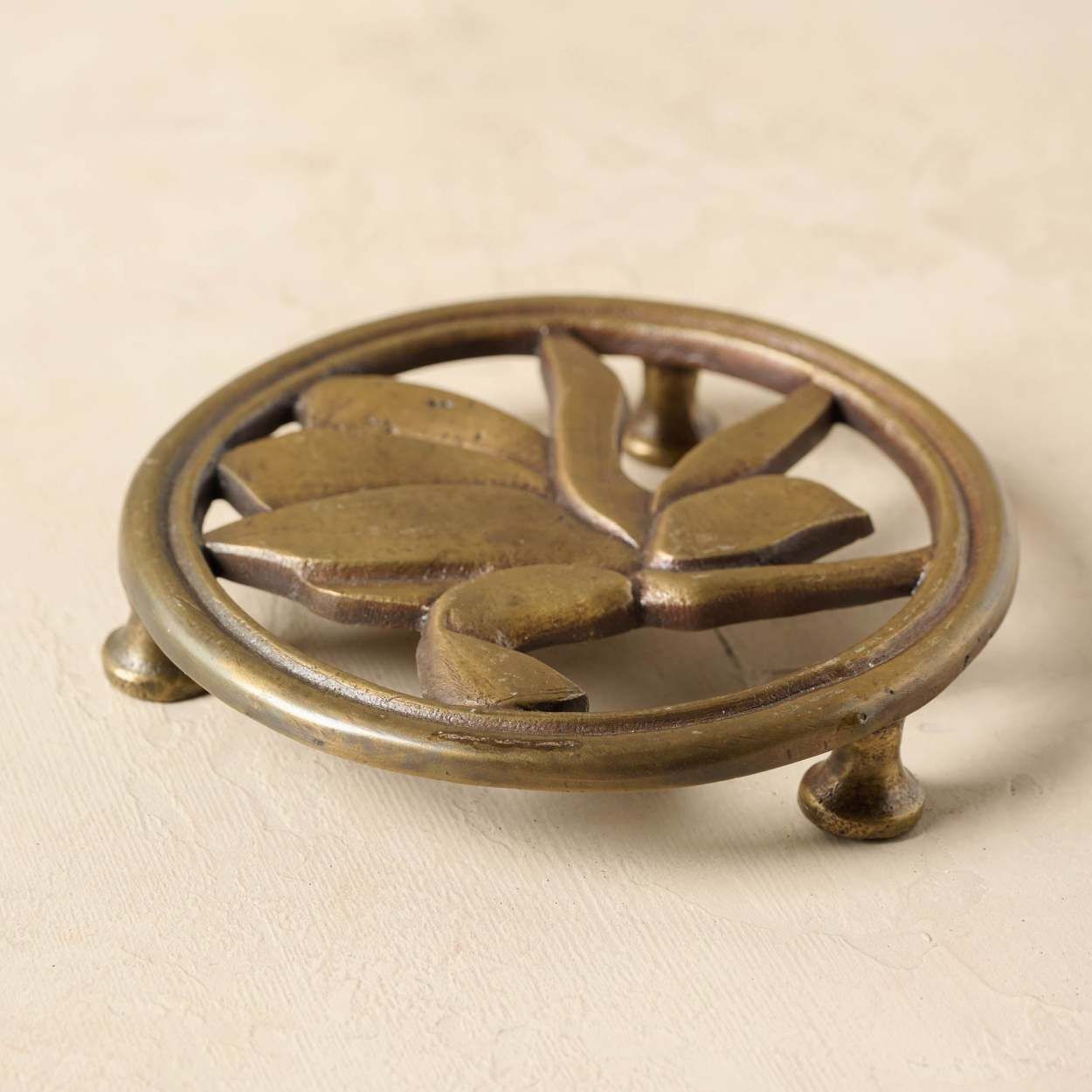 Magnolia Antique Brass Trivet | Magnolia