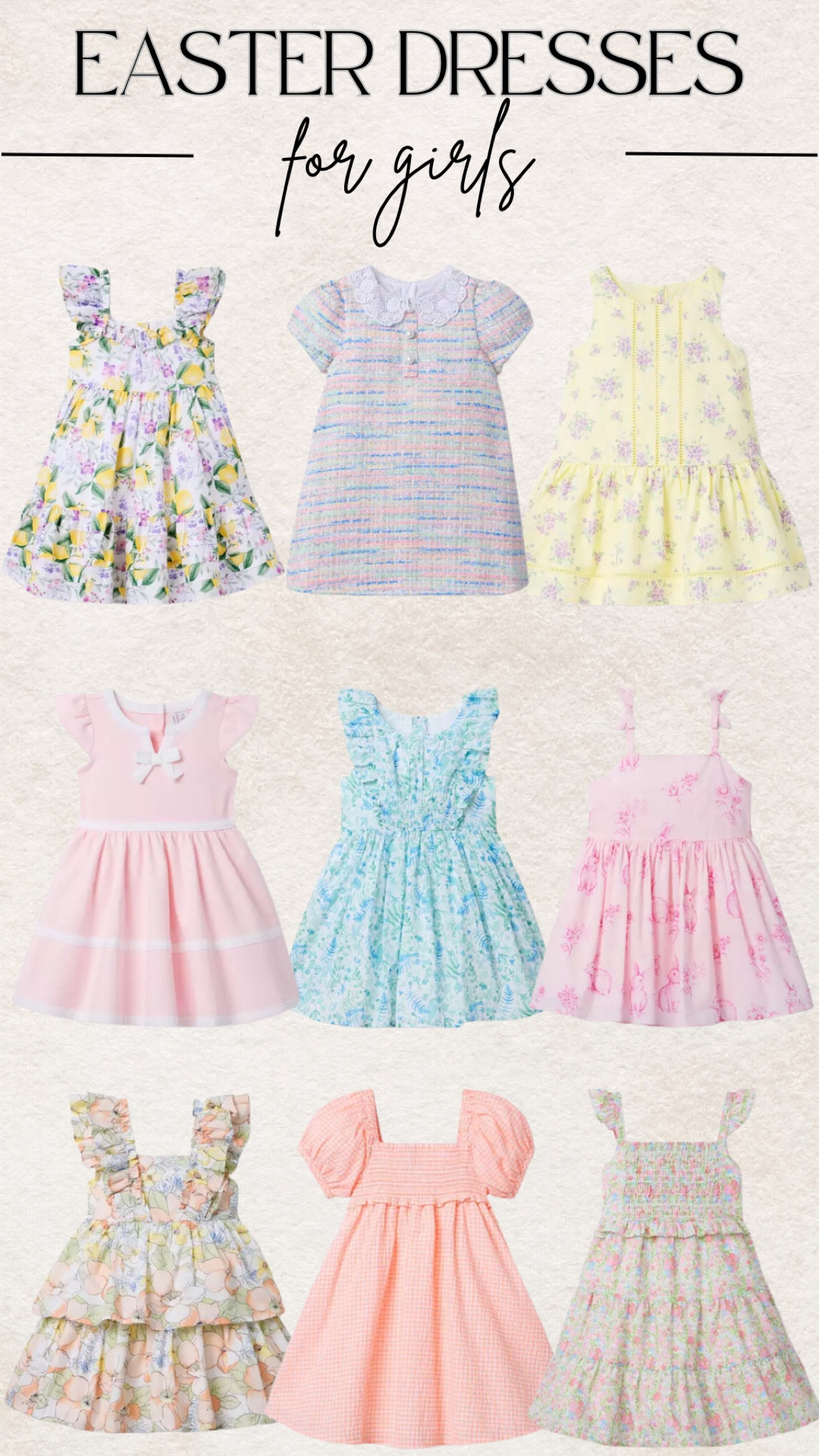 beautiful Easter dresses for girls with sizes for baby all the way up to 12! these would be great options for matching little and big sister. so many are on sale right now! 

#LTKFamily #LTKKids #LTKSaleAlert