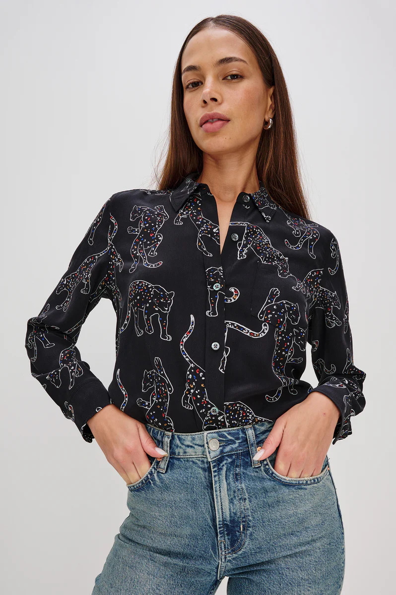 KATE SHIRT - BLACK JAGUARS | Rails
