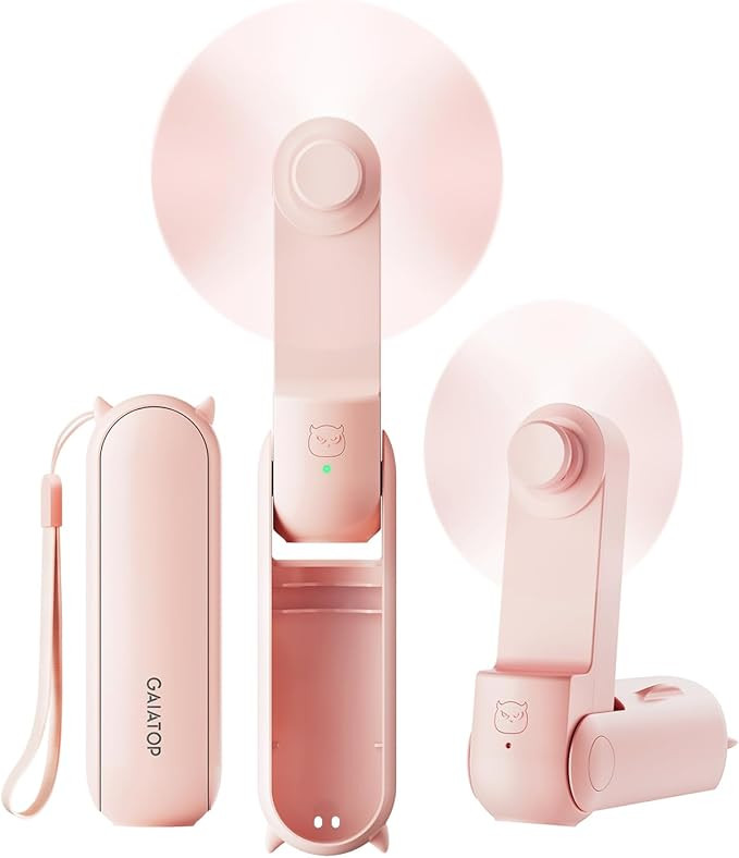 Gaiatop Portable Handheld Fan, Foldable Small Fan, Mini Hand Held Fan with USB Rechargeable 2000m... | Amazon (US)