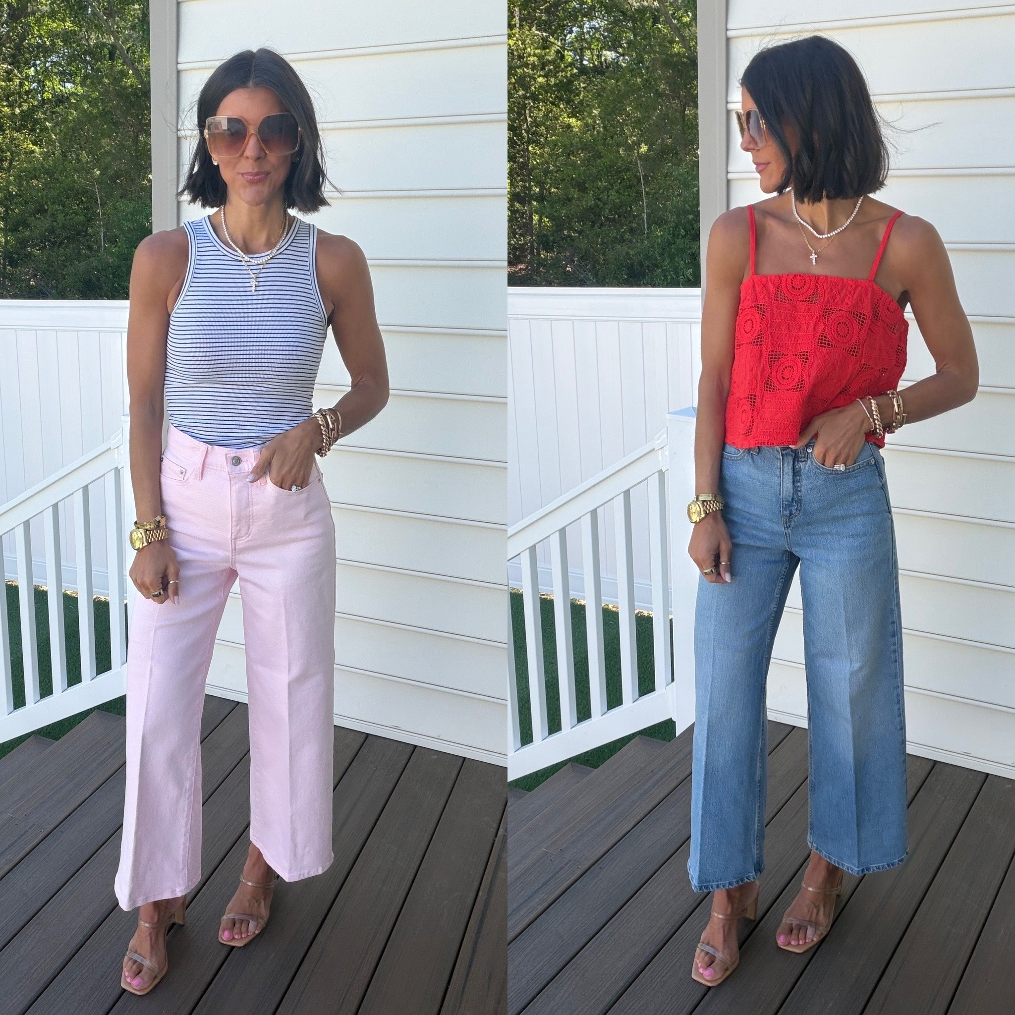 New Walmart jeans and they are AMAZING! Size 0. Size small in coral top, size xs in tank

#LTKootd #LTKSeasonal #LTKgrwm