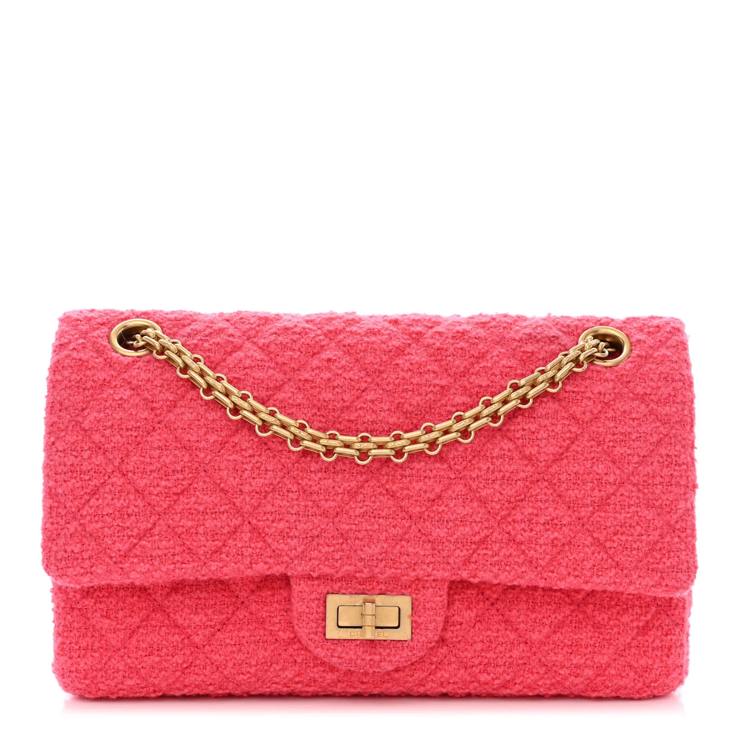 Wool Tweed Quilted 2.55 Reissue 225 Flap Pink | FASHIONPHILE (US)