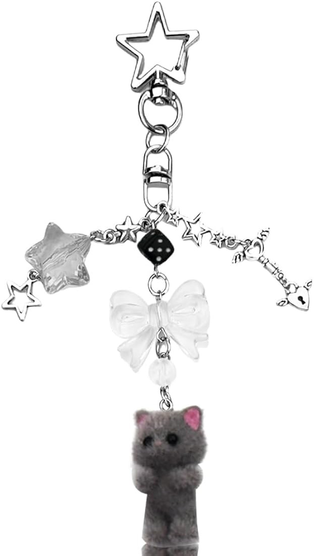 Y2K Bag Charms Cute Cat Keychain Y2K Accessories Bow for Women Girls Coquette Bow Keychain for Ba... | Amazon (CA)