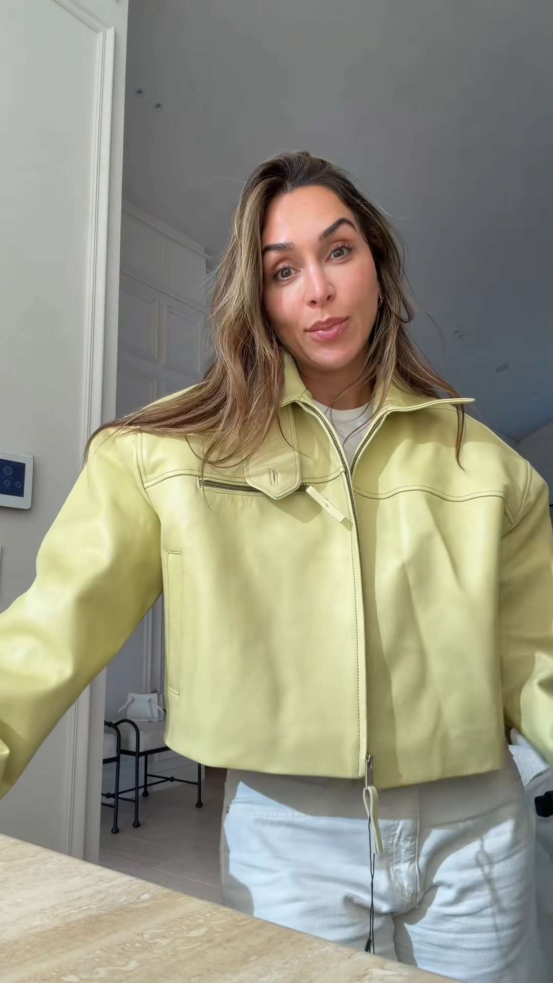 Unboxing a new Helsa jacket! Love this color 🤍 

 #LTKgrwm #LTKootd #LTKvlog