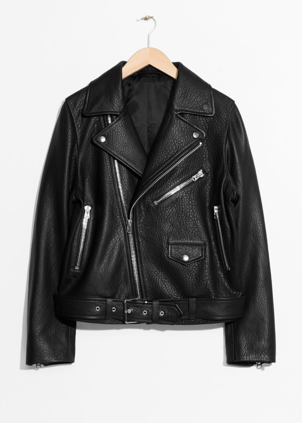 Leather Biker Jacket - Black | & Other Stories (EU + UK)