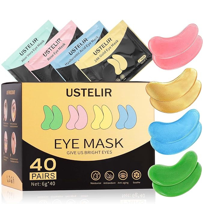 Under Eye Patches, 40 Pairs Eye Mask for Dark Circles, Puffy Eyes, Undereye Bags,Wrinkles,Eye Mas... | Amazon (US)