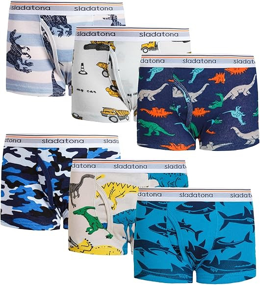 Boys Boxer Briefs Shorts Cotton Dinosaur Shark Baby Toddler Underwear for Kids Boy 3/6 Pack | Amazon (US)