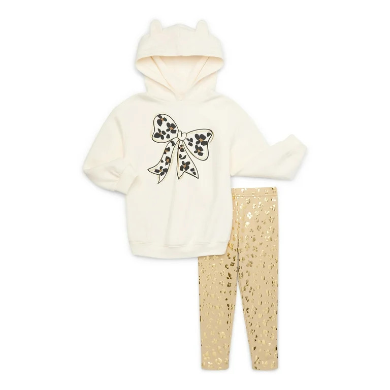 365 Kids From Garanimals Girls Critter Hoodie and Leggings Set, 2-Piece, Sizes 4-10 - Walmart.com | Walmart (US)