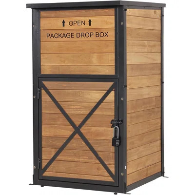 Package Delivery Boxes for Outside, Metal Frame Large Parcel Drop Box with Combination Lockable, Secure Anti Theft Package Delivery Box for Porch Curb | Wayfair North America