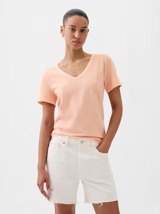 Organic Cotton Vintage V-Neck T-Shirt | Gap (US)