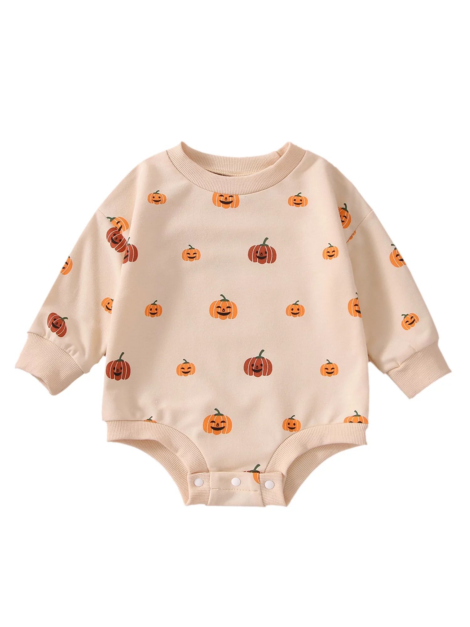 Mieeyali Halloween Baby Girl Boy Clothes Pumpkin Romper Sweatshirt Onesie Long Sleeve Bodysuit To... | Walmart (US)