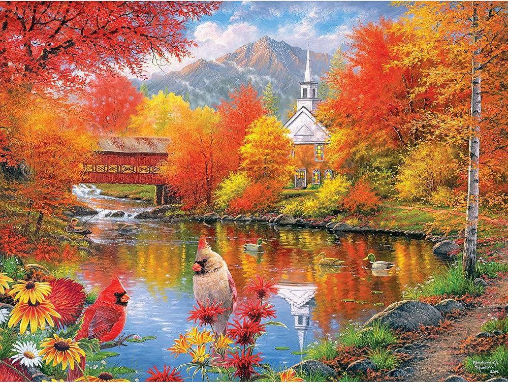 RoseArt - Abraham Hunter - Autumn Tranquility - 1000 Piece Jigsaw Puzzle for Adults | Amazon (US)