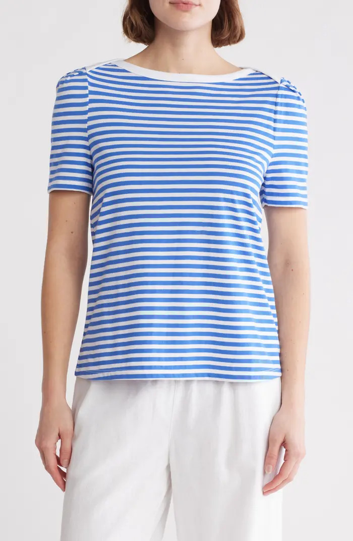 Caslon® Stripe Envelope Neck Knit Top | Nordstromrack | Nordstrom Rack
