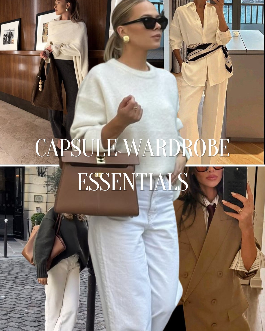 IF YOUR OUTFITS FEEL OFF START HERE. Essentials are the back bone to any outfit and can act as a uniform when you don't know what to wear. Get your free guide www.sharonwarten.com #springoutfits #capsulewardrobe