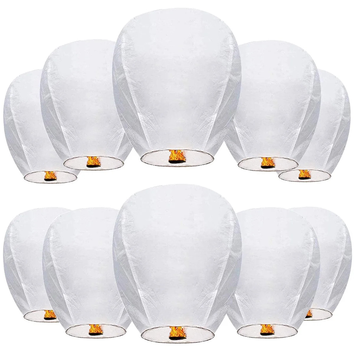 BSHAPPLUS® 20 Pack Paper Lanterns,Chinese Lanterns for Memorial,Wish Lanterns for Weddings,Birth... | Walmart (US)