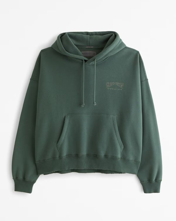 Grand Teton Cropped Graphic Popover Hoodie | Abercrombie & Fitch (US)