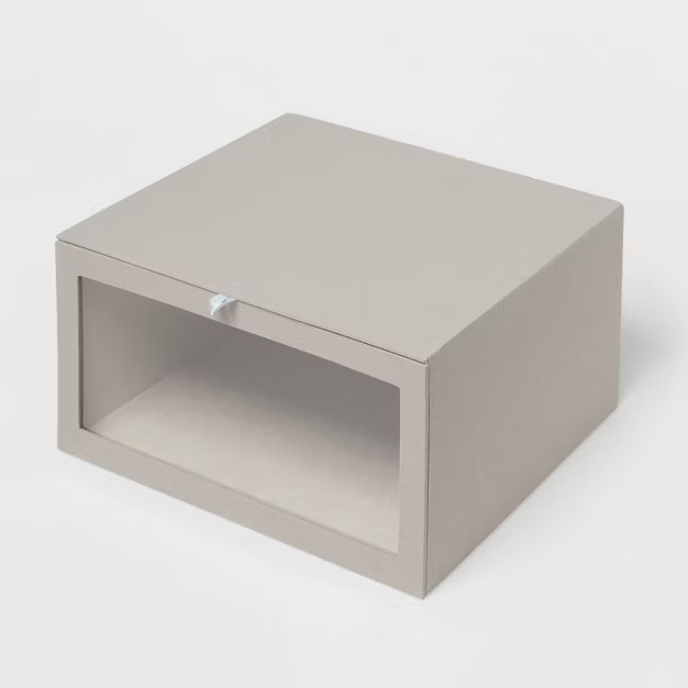 Hardside Fabric Front Open Bin Gray - Brightroom™ | Target