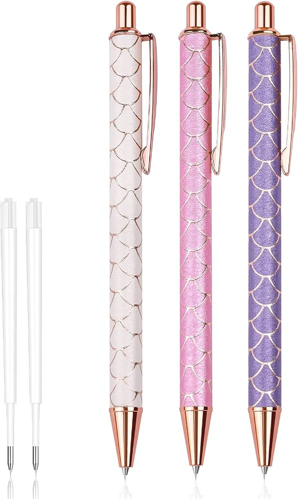 GIRAFVINYL Pin Pen Weeding Tools for Vinyl,3Pcs Mermaid Retractable Air Release Pen Weeding Tool ... | Amazon (US)