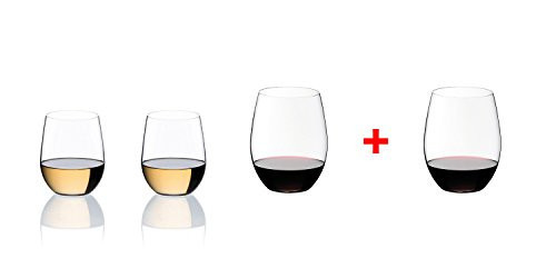 Riedel O Wine Tumbler Cabernet/Merlot and Viognier/Chardonnay, Clear, Set of 4-7414/50 | Amazon (US)