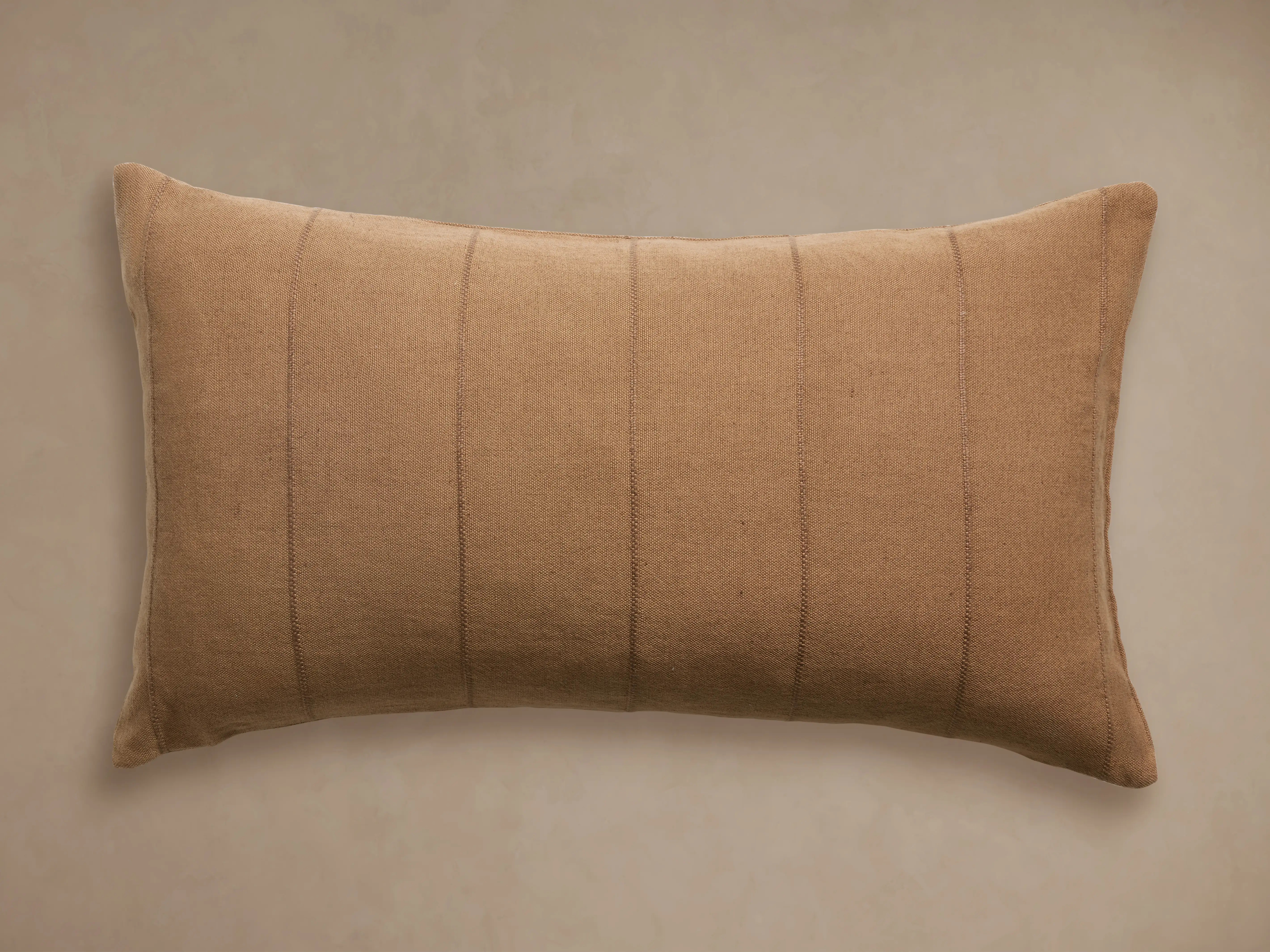 Linen Lumbar Pillow Cover in Cognac | Arhaus