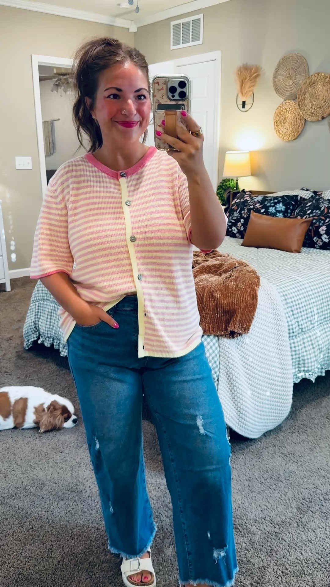 This short-sleeve cardigan from Amazon is such a cute transitional piece! 💕 Wear it buttoned as a top now, then layer it when the temperatures finally cool off! ✨


sandals: sold out, but linking similar options below!
jeans: fit true to size // wearing a 12
sweater tee: fits oversized // wearing a large 

 #LTKootd #LTKMidsize #LTKWorkwear