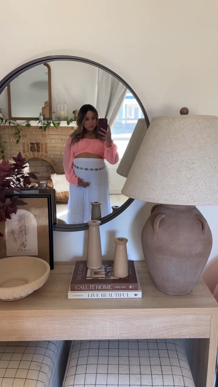 My mommy shower outfit 💕✨ my theme was disco 🪩 cowgirl 🤠 I ordered a size medium for the shirt and large for the skirt. I’m 35 weeks pregnant and it fit perfectly! All from Amazon 🫶🏽 

#LTKParties #LTKBeauty #LTKBaby