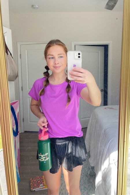 Hot girl walks 😍 Cute hair, cute outfit, and cute water bottle!

#LTKunder50 #LTKstyletip