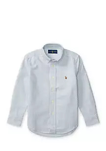 Ralph Lauren Childrenswear Toddler Boys Striped Cotton Oxford Shirt | Belk