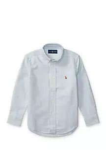 Ralph Lauren Childrenswear Toddler Boys Striped Cotton Oxford Shirt | Belk
