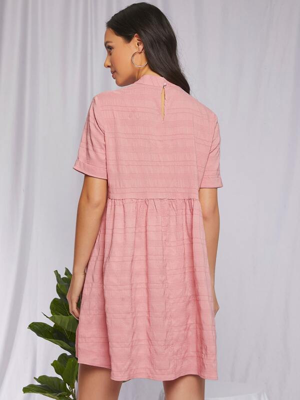 SHEIN Maternity Mock Neck Solid Dress | SHEIN