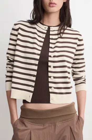 MANGO Stripped Knit Cardigan | Nordstrom | Nordstrom