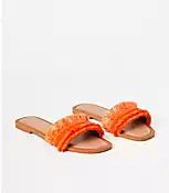 Beaded Raffia Sandals | LOFT