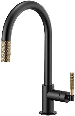 Brizo 63043LF-BLGL Litze Pull-Down Faucet with Arc Spout and Knurled Handle | Amazon (US)