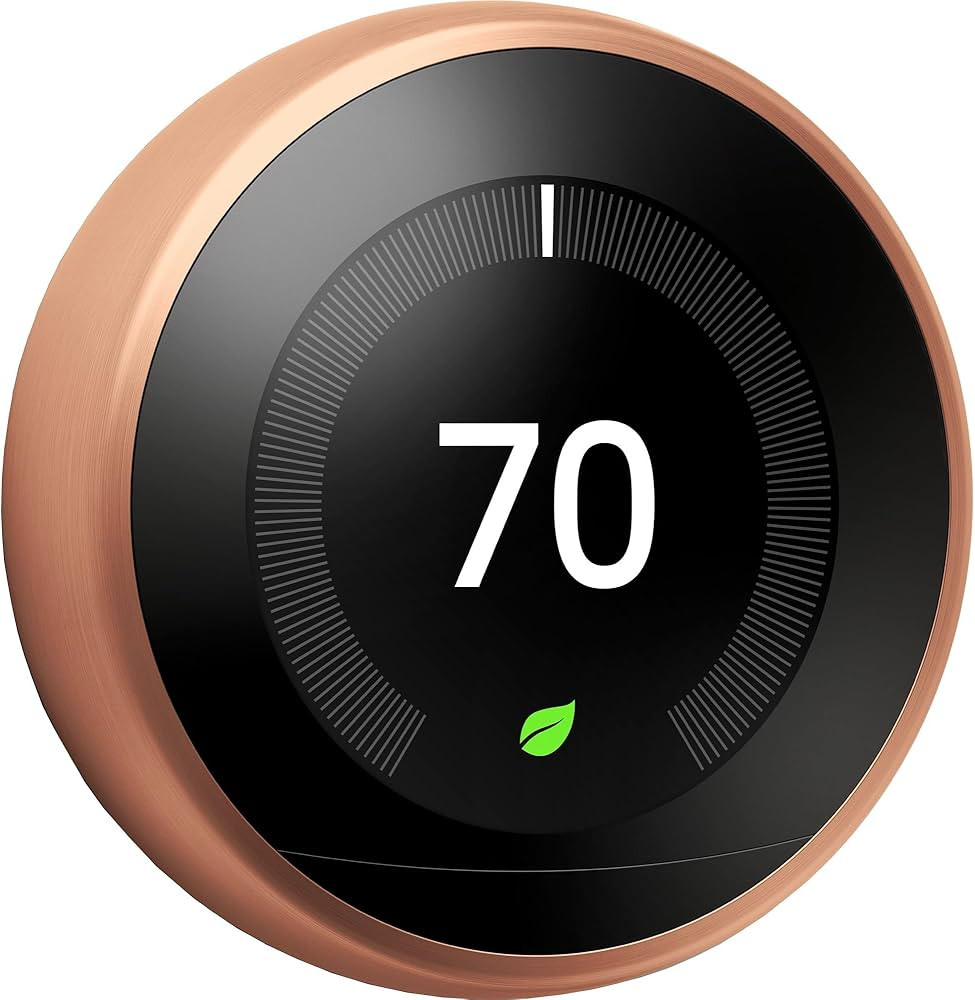 Google Nest Learning Thermostat 3rd Generation, Copper - Smart Thermostat - A Brighter Way To Sav... | Amazon (UK)