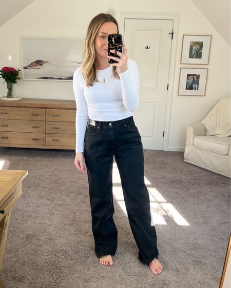 90s relaxed black jeans 