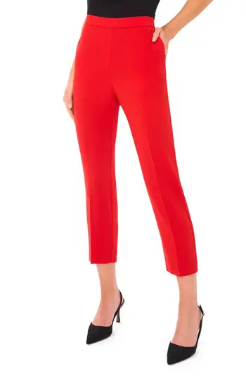 Halogen® High Waist Ankle Straight Leg Pants in Classic Cherry at Nordstrom Rack, Size X-Large | Nordstrom Rack