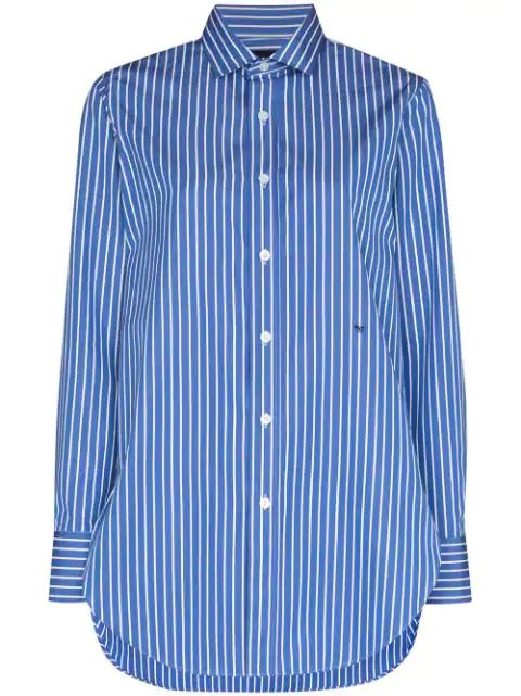 HommeGirls vertical-stripe Cotton Shirt - Farfetch | Farfetch Global
