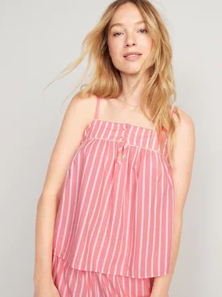 Striped Smocked Pajama Cami Swing Top for Women | Old Navy (US)
