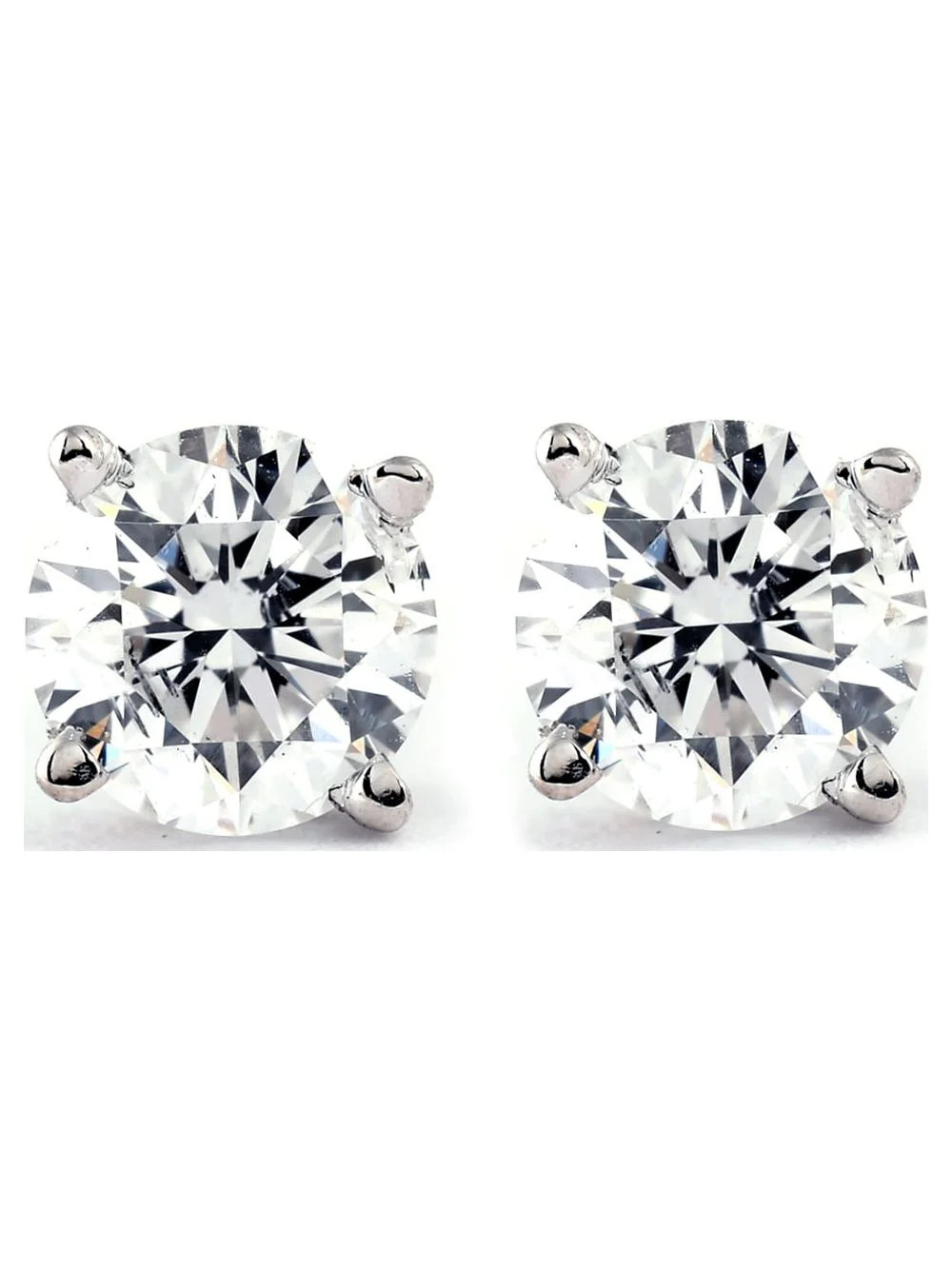 1.00 Carat Diamond Stud Earrings (I2-I3 Clarity, IJ Color) 14k White Gold | Walmart (US)