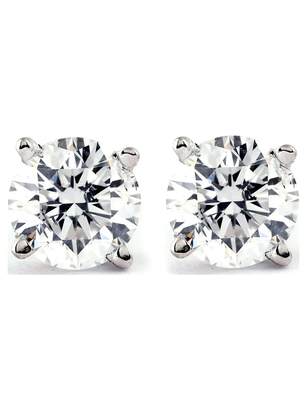 1.00 Carat Diamond Stud Earrings (I2-I3 Clarity, IJ Color) 14k White Gold | Walmart (US)