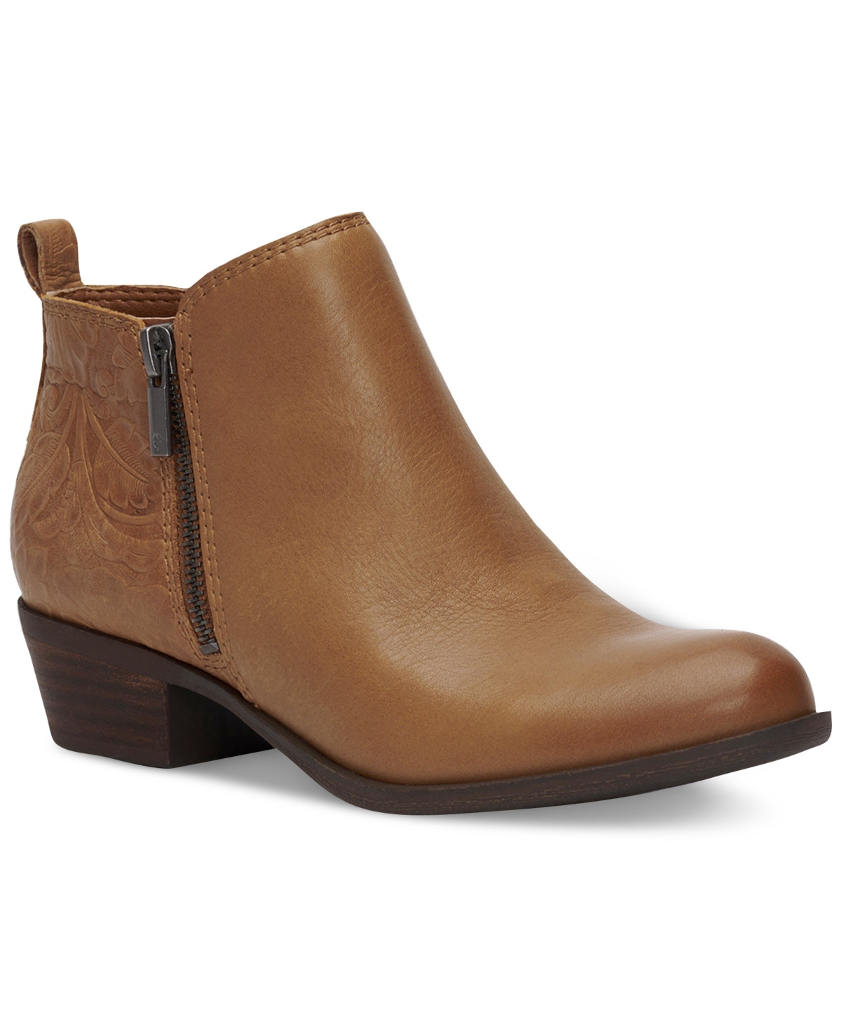 Lucky Brand Women's Basel Leather Booties Women's Shoes | Macys (US)