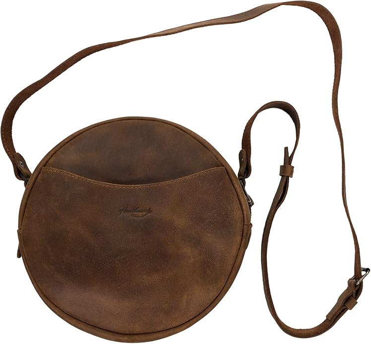 Heather's, Female Rounded Hand Bag for Women, Rustic Tote with Adjustable Strap, Crossbody Purse,... | Amazon (US)