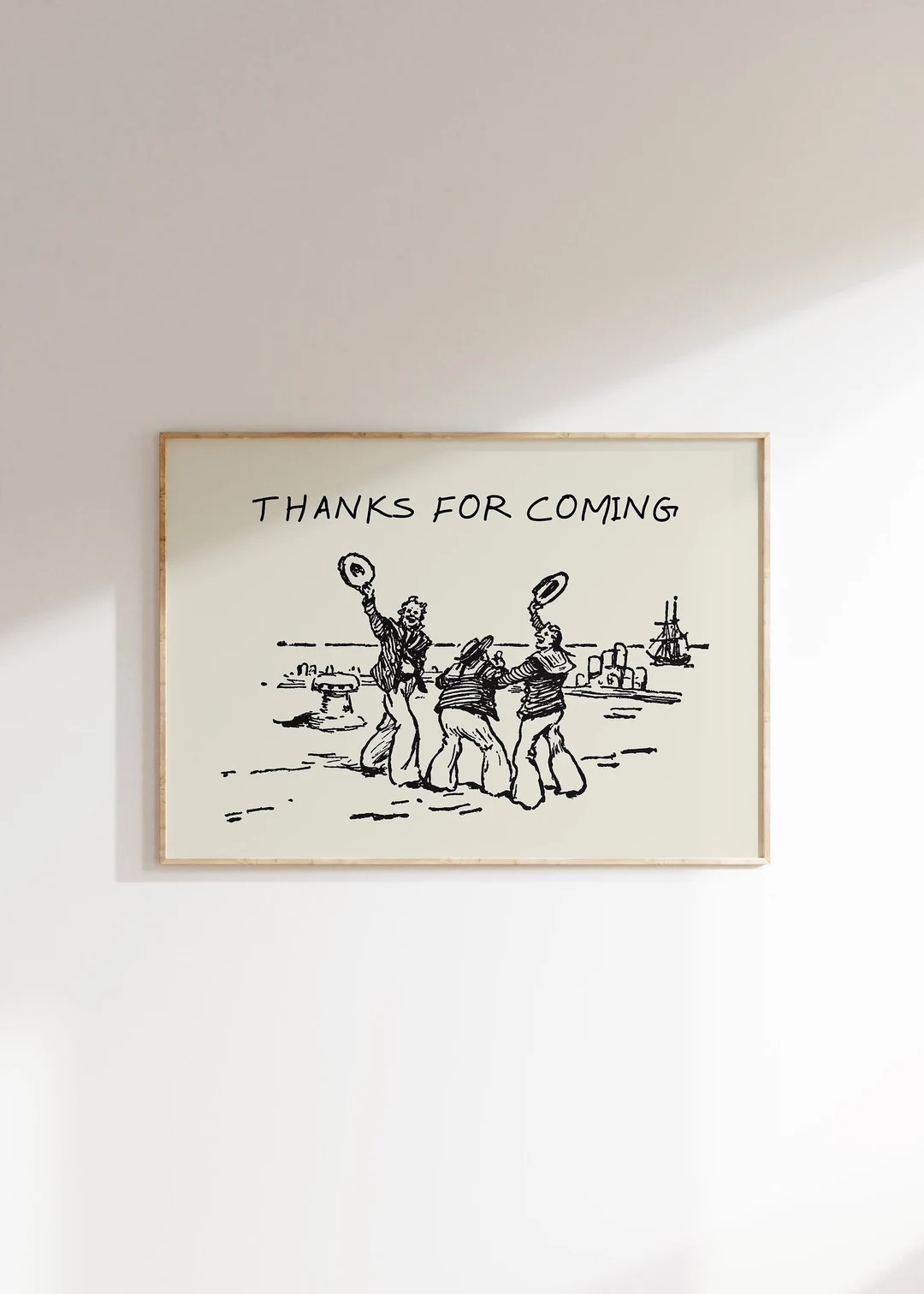 Thanks for Coming Print Vintage Sailor Poster Trendy Living Room Decor Cute Quote Art Aesthetic H... | Etsy (US)