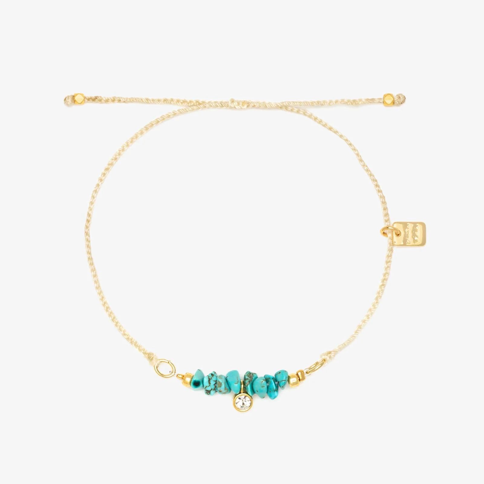 Turquoise Bead Charm Dainty Bracelet | Pura Vida Bracelets