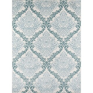Momeni Brooklyn Heights Polyester Blend Damask Area Rug (Ivory 3'11" x 5'7") | Bed Bath & Beyond